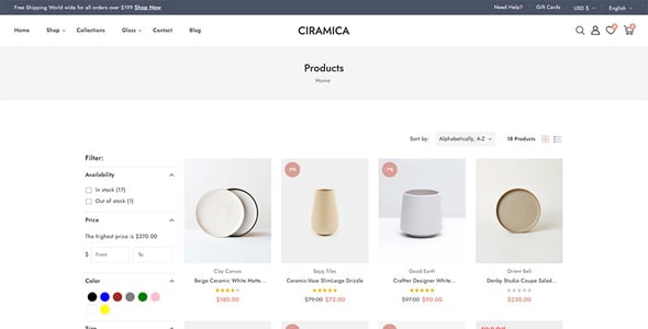 Ciramica - Ceramics and Pottery Store Shopify 2.0 Responsive Theme