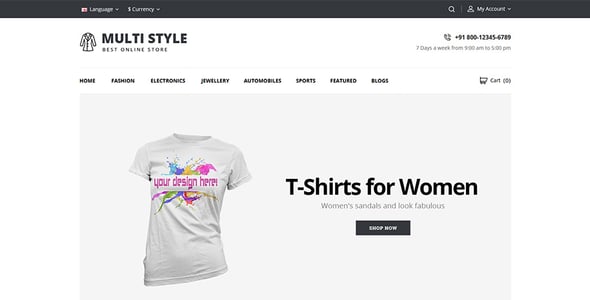 Multi Shop - OpenCart 2 & 3 Responsive Theme