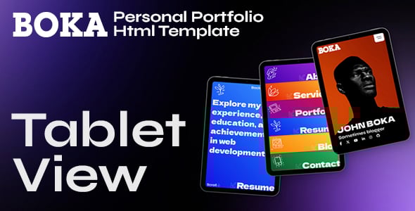 Boka - personal portfolio html template