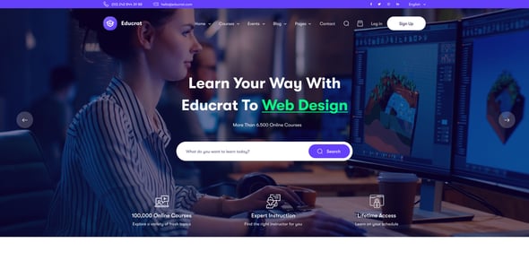 Educrat - Professional LMS Online Education Course Figma Template