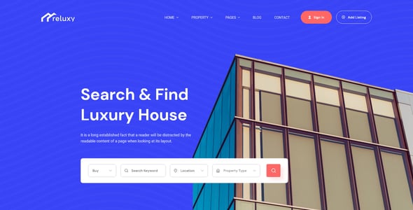 Reluxy - Real Estate Adobe XD Template