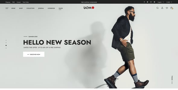 Uomo - Modern & Multipurpose eCommerce Figma Template