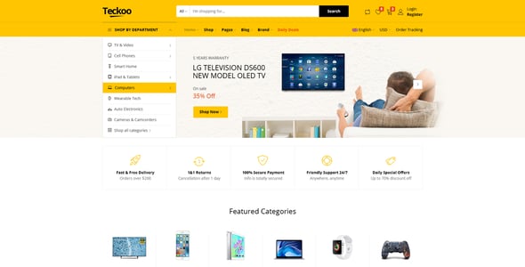 Teckoo - Electronic & Technology Marketplace eCommerce PSD Template