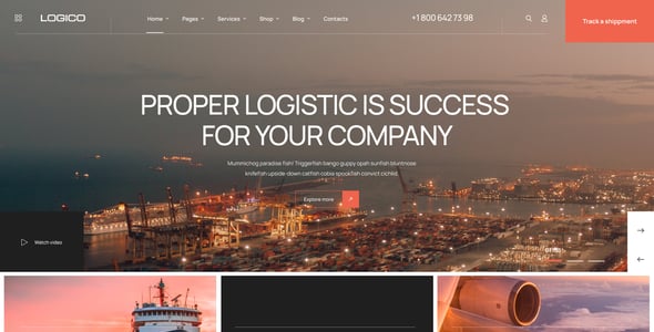 Logico | Transportation & Logistics WordPress Theme