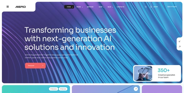 Aiero | AI Agency & Technology WordPress Theme Aiero | AI Agency & Technology WordPress Theme