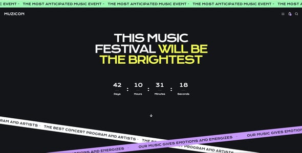 Muzicon - Music Festival & Concert WordPress Theme