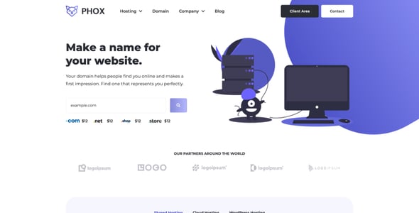 Phox - Hosting WordPress & WHMCS Theme Phox - Hosting WordPress & WHMCS Theme
