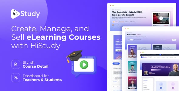 HiStudy - Online Courses & Education Template