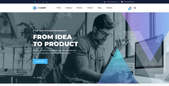 Engitech - IT Solutions & Services WordPress Theme Engitech - IT Solutions & Services WordPress Theme