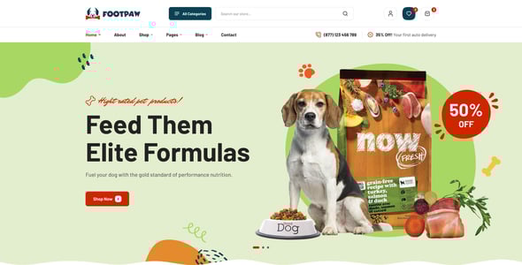 FootPaw - Pet Store WordPress Theme FootPaw - Pet Store WordPress Theme