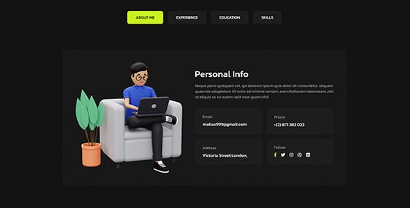 Matias - Personal Portfolio PHP Template