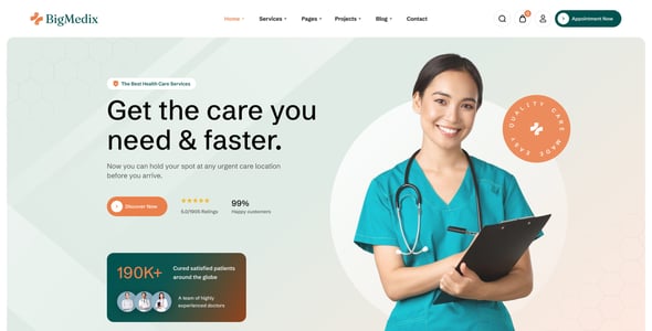 Bigmedix - Medical and Health Care WordPress Theme