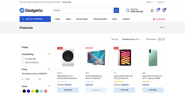 Gadgetic - Electronics & Smart Gadgets Store Shopify 2.0 Responsive Theme