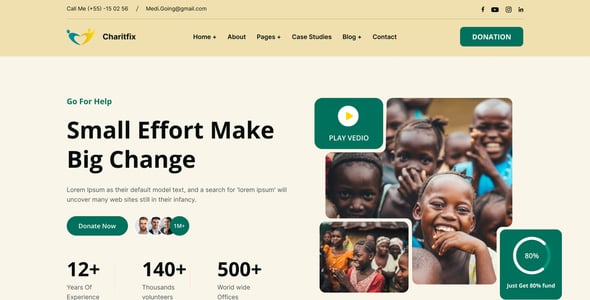 Charitfix – Charity & Donation HTML Template