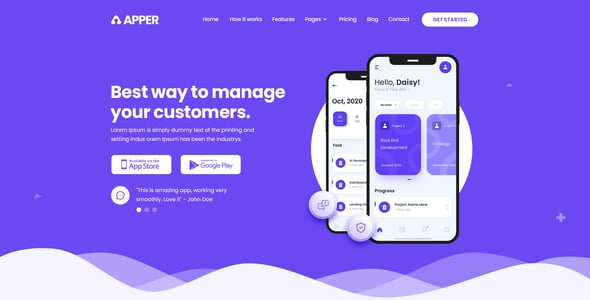 APPER - App Landing Page HTML Template