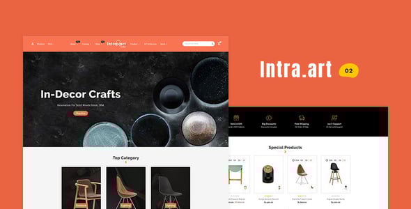 IntraArt - Shopify Theme for Home Decor, Furniture, Hand Crafts