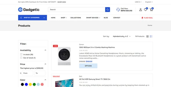 Gadgetic - Electronics & Smart Gadgets Store Shopify 2.0 Responsive Theme