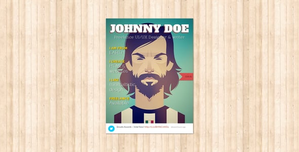 BookCard - 3D Folded vCard HTML Template