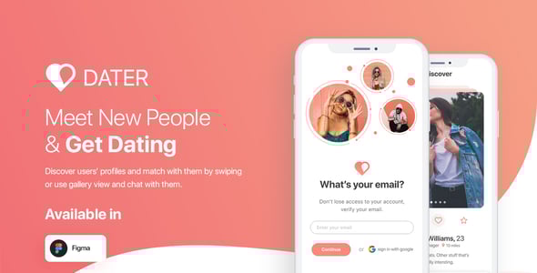 Dater - Adobe XD Dating UI Kit For Mobile App