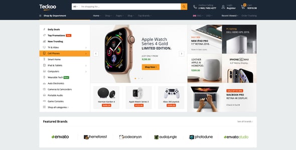 Teckoo - Electronic & Technology Marketplace eCommerce PSD Template