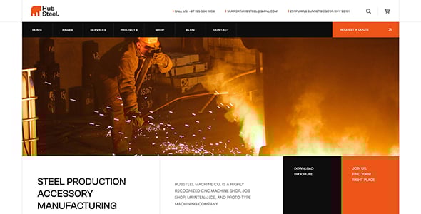 Hubsteel - Industrial & Factory WordPress Theme Hubsteel - Industrial & Factory WordPress Theme