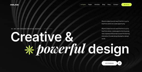 Mouno - Creative Digital Agency WordPress Theme