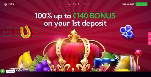 Nuts - Gambling, Casino & Betting WordPress Theme