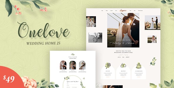 OneLove - The Elegant & Clean Multipurpose Wedding WordPress Theme