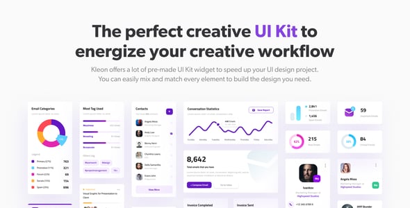 Kleon - Clean Admin Panel Dashboard UI Template Adobe XD