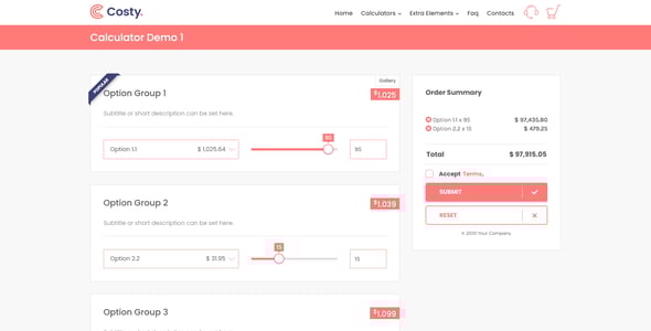 Costy | Cost Calculator and Order Wizard