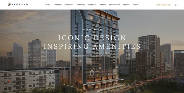 Aroland - Single Property Landing Page WordPress Theme Aroland - Single Property Landing Page WordPress Theme