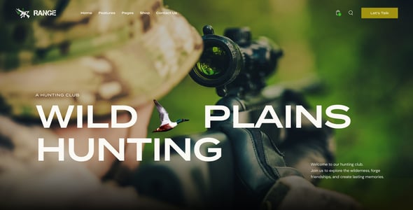 Range - Weapon Shop WordPress Theme