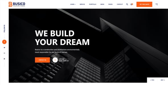 Busico - Construction & Architecture Xd Template.