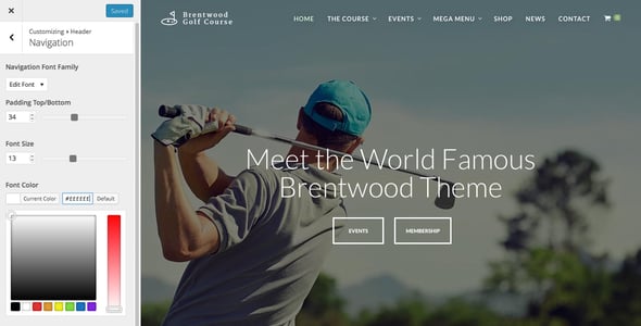 Brentwood - Golf Course WordPress Theme