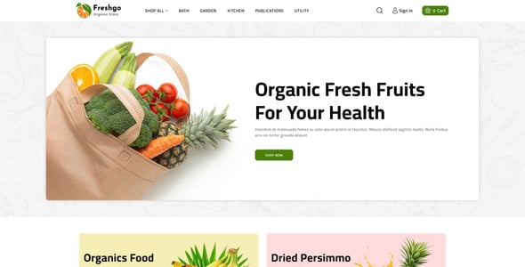 FreshGo - Organic & Supermarket BigCommerce Food Store