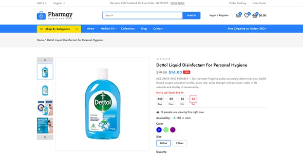 Pharmgy - Medical Store Sectioned Shopify 2.0 Responsive Theme