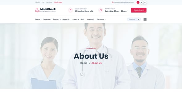 Medicheck - Modern Medical PSD Template