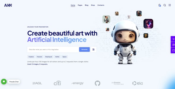 AI ANN - AI Generator OpenAI Elementor WordPress Theme AI ANN - AI Generator OpenAI Elementor WordPress Theme
