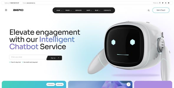 Aiero | AI Agency & Technology WordPress Theme