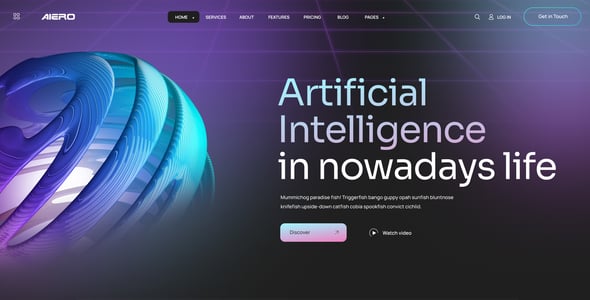 Aiero | Artificial Intelligence & Technology Figma Template