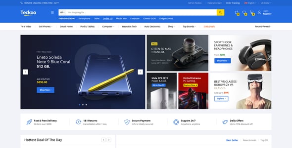 Teckoo - Electronic & Technology Marketplace eCommerce PSD Template