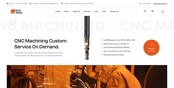 Hubsteel - Industrial & Factory WordPress Theme Hubsteel - Industrial & Factory WordPress Theme