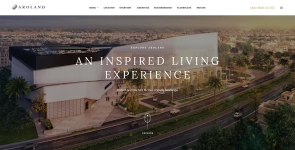 Aroland - Single Property Landing Page WordPress Theme Aroland - Single Property Landing Page WordPress Theme