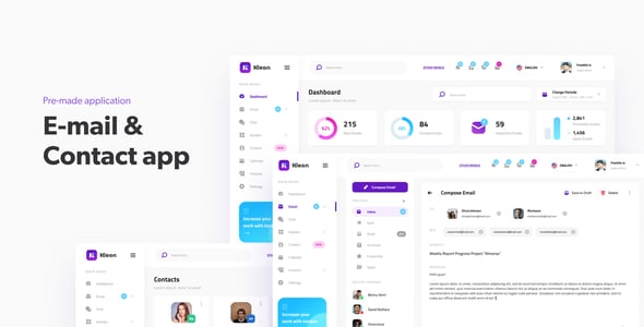 Kleon - Clean Admin Panel Dashboard UI Template Adobe XD