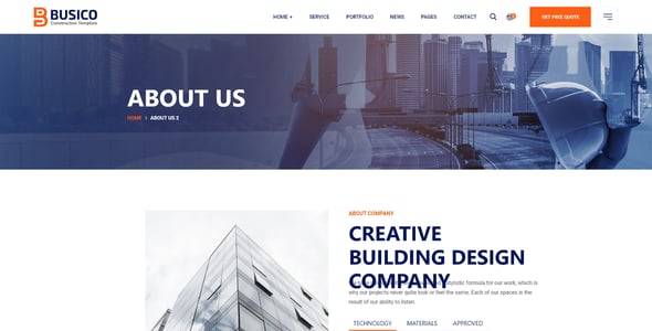 Busico - Construction & Architecture Xd Template.