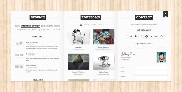 BookCard - 3D Folded vCard HTML Template