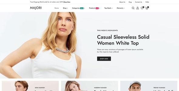 Majori - Minimal Fashion Store WordPress WooCommerce Theme
