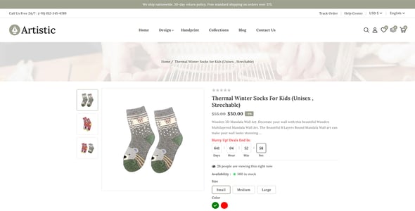 Artistic - Art & Craft Store Shopify Responsive Theme