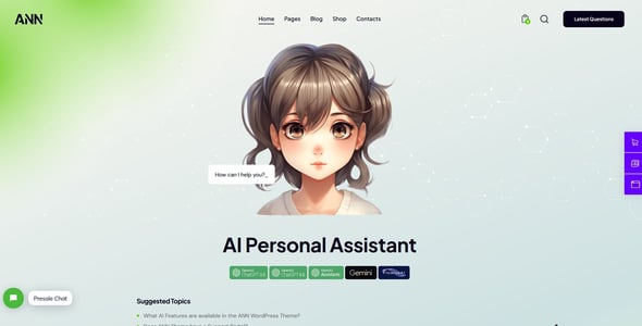 AI ANN - AI Generator OpenAI Elementor WordPress Theme AI ANN - AI Generator OpenAI Elementor WordPress Theme