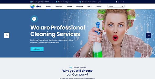 Bixol - Cleaning Services WordPress